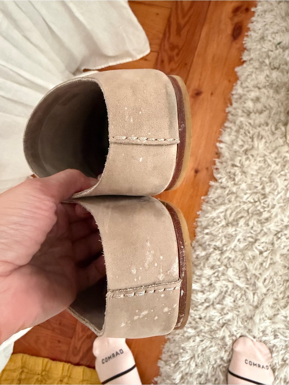 Lauren Manoogian Women's Slip-On Mules in Grey - Picture 2 of 6